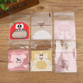 50pcs/lot Transparent Biscuit Cellophane Self Adhesive Goodie Bags Scattered Roses Pink Flower Soap Packaging Bag Homemade Pack. 