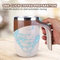 Automatic Stirring Magnetic Coffee Mug Rechargeable 304 Stainless Steel Inside 380ml. 