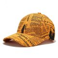 Newspaper Printed Baseball Cap. 