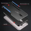 For huawei MATE 9 PRO Electroplated Metal Back Panel Soft TPU Bumper Double Shockproof Protective Cover Compatible case. 