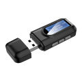 T11 BT 5.0 Audio Receiver Transmitter with 3.5mm LCD Screen 3.5 AUX Stereo USB Plug Wireless Adapter for Car PC TV Headset. 