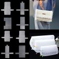 DIY Plastic Weaving Plastic Mesh Cloth White Craft Bag Fixed Grid Sheet Handmade Knitting Crochet Bags Plate Bag Accessories. 