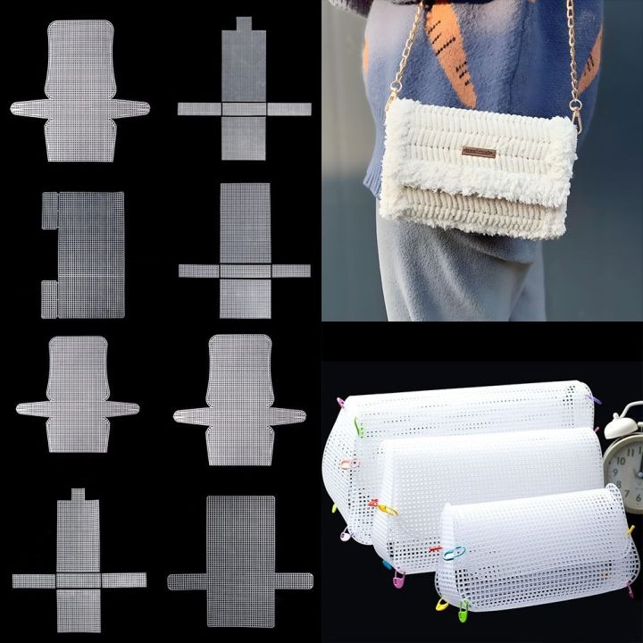 DIY%20Plastic%20Weaving%20Plastic%20Mesh%20Cloth%20White%20Craft%20Bag%20Fixed%20Grid%20Sheet%20Handmade%20Knitting%20Crochet%20Bags%20Plate%20Bag%20Accessories%20-%20Image%204