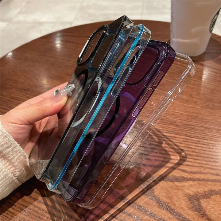 HOCE%20Clear%20HD%20Glass%20Magnetic%20Phone%20Cases%20For%20iPhone%2013%2014%2015%20Pro%20Max%2014%2015%20Plus%20MagSafe%20Case%20PC%20Hard%20Transparent%20Back%20Cover%20-%20Image%204