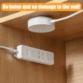 Multifunctional Snap-in Type Wall Fixed Round Router Holder/ Convenient Removable Space Saving Socket Rack/ Bedroom Remote Control Storage Bracket. 