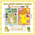 NEW 6/12Sheets Pokemon Children Puzzle Anime Stickers Make-a-Face Assemble Funny Cartoon Decal Assemble Jigsaw Children Boy Toy Gift. 