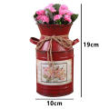 Home Vintage Rural Bucket Decoration Shabby Craft Iron Table Pots Garden Plants Flower. 