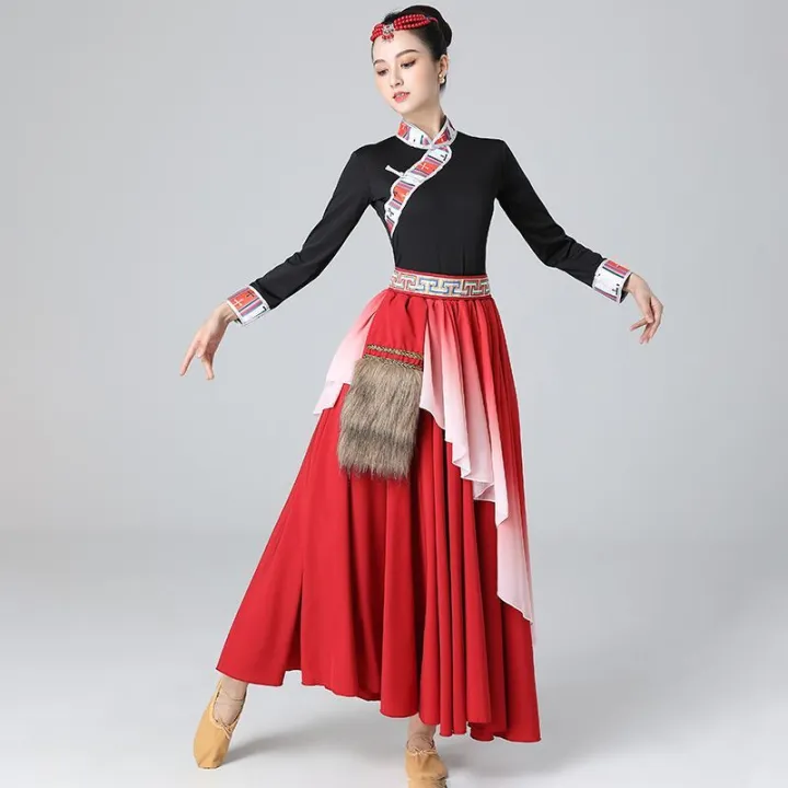 2023New%20Tibetan%20Dance%20Costume%20Men%20and%20Women%20Tibetan%20Long%20White%20Silk%20Sleeves%20Performance%20Costumes%20Mongolian%20Ethnic%20Performance%20Wear%20-%20Image%207