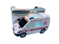 Battery operated Rescue Ambulance Toy  Light & Siren Sound Emergency Vehicle with Lights and Sounds /Ambulance Hospital Battery Operated Toy, Colorful Lighting,  360° Rotating, Bump & Go Action, Ambulance Music & Sound, Rooftop Emergency Lights. 