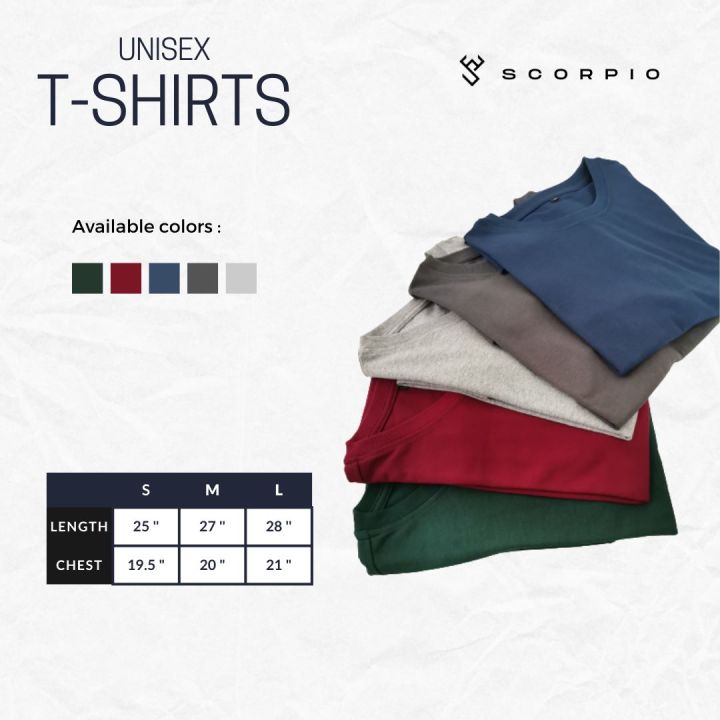 Stylish Fashionable and High Quality Unisex T Shirt Material- Single Jersey 190 gsm Five Colors Available
