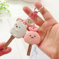 Cute Key Cap Key Covers Rings Key Identifier Tag Organizers Silicone Keychain Holder with Ball Chain. 