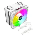 COOLMOON AOSOR AS600 CPU Cooler ARGB 6 Heat Pipe CPU Radiator CPU Cooler Fan Hydraulic Bearing PWM for Multi-Platform I7,White. 