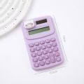 8 Digits Cute Mini Portable Digit Calculator Stationery Office Supplies Small Cartoon Animal Cartoon Cute Calculator Candy Color Kawaii Learning Tools. 