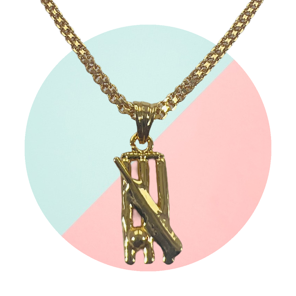 Gold%20Plated%20chein%202MM%20Bismark%20Chain%20with%20Beautiful%20cricket%20pendant%20for%20women%20girl%20and%20men,%20boys%20-%20Image%203