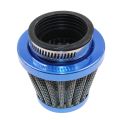 Blue 35MM-Motorcycle Carburetor Air Filter Cleaner Intake Pipe Mushroom Head Universal Modified Scooter. 