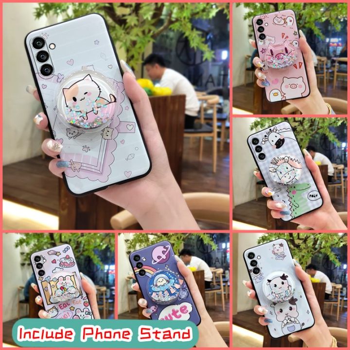 Fashion%20Design%20Soft%20Case%20Phone%20Case%20For%20Samsung%20Galaxy%20S23FE/SM-S7110%20Simplicity%20cute%20TPU%20Glitter%20Kickstand%20Cartoon%20-%20Image%203