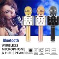 Wireless Bluetooth Karaoke Microphone, 5-in-1 Portable Handheld Mic Speaker Player Recorder with Controllable LED Lights, Adjustable Remix FM Radio for Christmas, Birthday, Home Party and More(. 