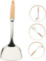 Chinese Wok Spatula, Stainless Steel Spatula with Heat Resistant Wooden Handle spatula wok Kitchen Cooking Utensil Set. 