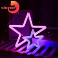Neon Lights Romantic Led Neon Heart Star Sign for Bedroom Decoration Perfect for Valentine's Day Christmas Wedding Dual Sided Design Home Living Room Decor Hanging Neon Light. 