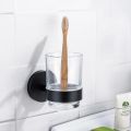 toothbrush holder Black Toothbrusher Holder Glass Cup Elegant Hotel Home Bathroom AccessoriesInspection Tools. 