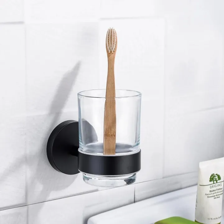 toothbrush%20holder%20Black%20Toothbrusher%20Holder%20Glass%20Cup%20Elegant%20Hotel%20Home%20Bathroom%20AccessoriesInspection%20Tools%20-%20Image%203