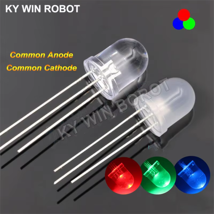 10Pcs Multicolor 4pin 10mm RGB Led Diode Lamp Tricolor Common Anode/Cathode LED Emitting Diode Red Green Blue