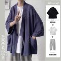 Shirt Three-Quarter Sleeve Casual Cloak Is Very Fairy Loose ins Men's Thin Fashion Brand Men's Coat Korean Set Summer. 