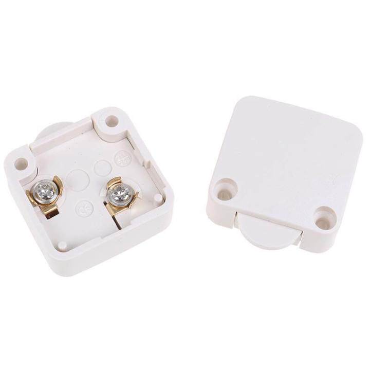 2Pcs Cabinet Door Switch 202A - Automatic On/Off Push-to-Break Light Switch For Wardrobe Or Cupboard, Black, 2A 250V