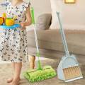Mop Little Housekeeping Helper Set Mini Broom with Dustpan Children Sweeping House Cleaning Toy Set. 