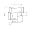 Modern Floor Shelf Open Storage EntryWay Shelf Hall shelfing New Design Waterproof Thick mahogany Wood Home Decor Table Shelf | Micro Decor. 