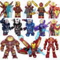 Compatible with LEGO Avengers Iron Man brick minifigures MK85 War Machine Hulkbuster Armor Assembly Toy for Boys. 