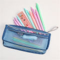 White Pencil case  Large capacity Zipper Pencil box Black Pencil bag for School Office Students Artists Organization. 