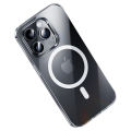 Benks MagClap Crystal Phone Case for Apple iPhone 15 Pro Max All-inclusive Metal Button Transparent Cover MagSafe Compatible. 