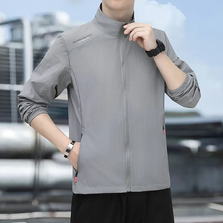 Outdoor%20Sports%20Quick-Drying%20Wind%20Shield%20Summer%20Ultra-Thin%20Sun%20Protection%20Clothing%20Men's%20Loose%20Breathable%20Jacket%20Casual%20Stand-up%20Collar%20Jacket%20-%20Image%204