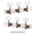 Classical Guitar Tuner Tuning Keys Pegs Machine Heads Complete Set Chrome. 