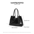 MATEYOYO Fashion Tote Bag Women's Travel Bag Large Capacity Bag Simple Shoulder Bag Shining PU Tote Handbag Magnetic Buckle Design Ladies Sling Shopping Bag Lunch Bag. 