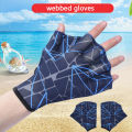 1 Pair Unisex Swimming Hand Fins Flippers Finger Webbed Gloves Paddle Water Sports Swimming Training Practice Gloves. 
