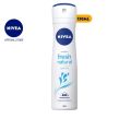 Nivea Fresh Natural Deodorant Body Spray 48h Anti-perspirant Perfume For Women. 