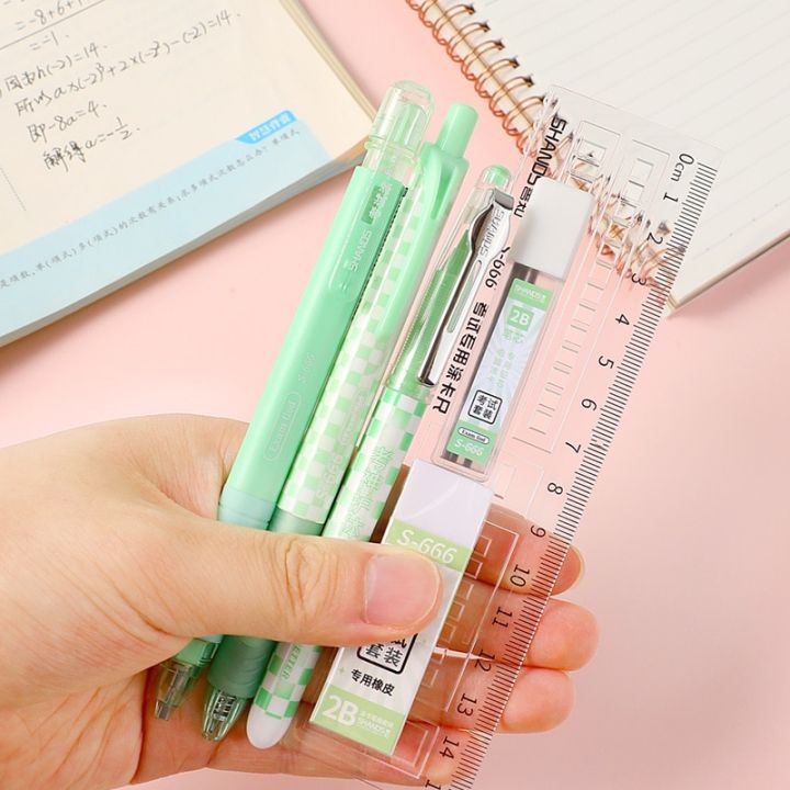 6pcsset%20Student%20Exam%20Stationery%20Set,%202pcs%20Black%20Ink%20Gel%20Pen,%201pc%20Drawing%20Ruler,%201pc%20Pencil%20+%201pc%20Pencil%20Refill%20+%201pc%20Eraser,%20Lea%20-%20Image%205