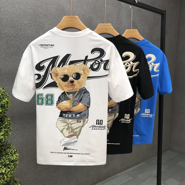S-5XL%20Cotton%20T%20Shirts%20For%20Men%20High%20Quality%20Bear%20Printed%20Crewneck%20Short%20Sleeve%20T-Shirt%20New%20Fashion%20Tops%20Men%20Clothing%20366%20-%20Image%202