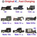 Original For Xiaomi Redmi Note 10 11 10X 10s 4G 5G Pro Fast Charging USB Charger Board Port Connector Mic Dock Flex Cable. 