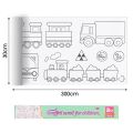 1 Roll Color Filling Graffiti Scroll/ DIY Children Sticky Drawing Paper/ Creative Early Educational Painting Toys. 