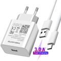 5V 3A USB Charger Wall Travel Fast Charger For Huawei P40 P30 Y9A Y7A Honor 10X 9X lite 30 20 Pro Type C Phone Charger Cable. 