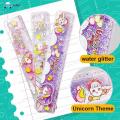 FunBlast Scale Ruler for Kids –Unicorn Scale for Girls, Glitter Scale Ruler Set for Students, Stationary Gifts for Kids,Unicorn Return Gifts, Glitter Scale for School. 