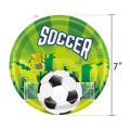 Soccer Football Theme Kids Boy Birthday Party Decoration Cup Plate Napkin Banner Hat Loot bag Tablecloth Party Supplies Set. 