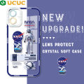 UCUC for Samsung A06 Back Cover Astronaut Label Transparent Crystal TPU Soft Case Full Lens Protection Ultra Thin Drop Resistant Phone Case. 