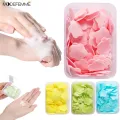 Portable Flower Shape Soap Flakes / Skin Friendly Disinfecting Soap Paper / Disposable Boxed Soap Slice for Travel. 