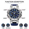 FOXBOX Original Watch For Men LED Waterproof Sport Electronic Luminous Quartz Silicone Wristwatch Date Alarm LIGE Men Watches. 