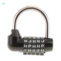 3X Case Combination Lock Padlock Black 5-digit resettable. 