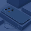 Honor X9C 5G X9C Straight Edge Liquid Silicon Rubber Case + Lanyard Matted TPU Casing Strap Shockproof Cover. 